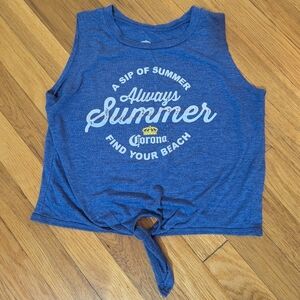 Corona Blue Knot Tank Top
